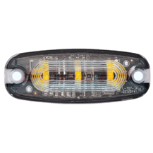 Low Profile Flush Fit Amber 3x LED Strobe Warning Light/Lamp